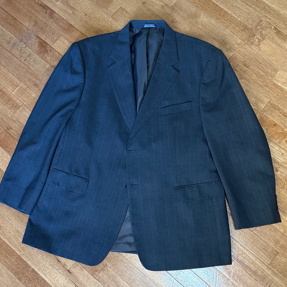 Stafford Gray & Light Blue Men's Blazer Classic Fit size 46R